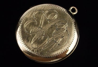 Gorgeous Antique 1940s Gold Over Sterling Locket Pendant