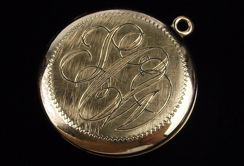 Gorgeous Antique 1940s Gold Over Sterling Locket Pendant: Guaranteed Solid 925 Sterling Silver, in Excellent Condition