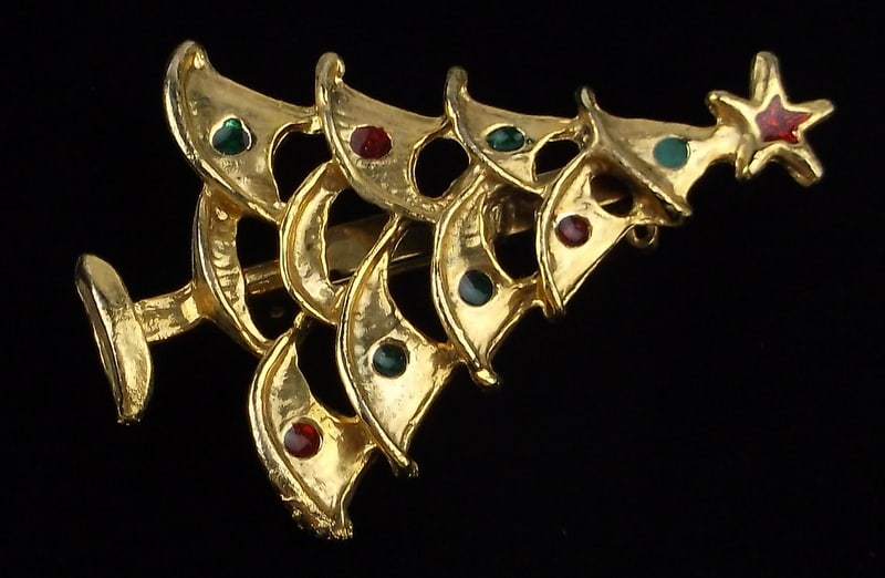 Mint Vintage Enameled Christmas Tree Brooch: Mint Condition, In Like New Condition, Perfect