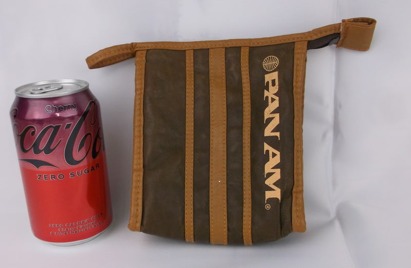 Stunning Vintage 1960s Pan Am American Airlines Leather Bag: excellent condition