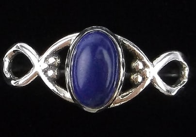 New Sterling Silver Lapis Lazuli Ring 6