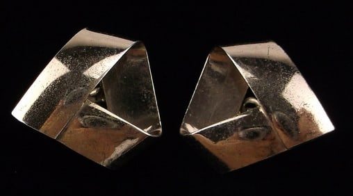 Antique 1950s Napier Gold Over Sterling Silver Earrings