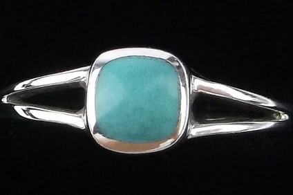 New Sterling Silver Turquoise Ring 7.5