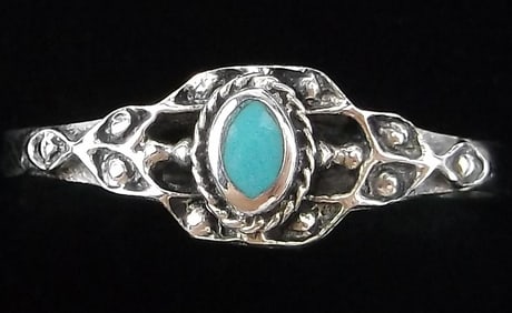 New Sterling Silver Turquoise Ring 8.5