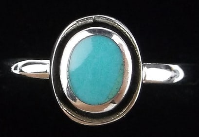 New Sterling Silver Turquoise Ring 6