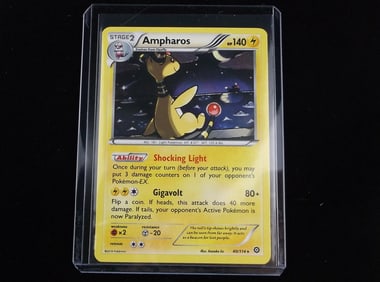 NM-M 2016 Pokemon Ampharos Rare Holo Shocking Light