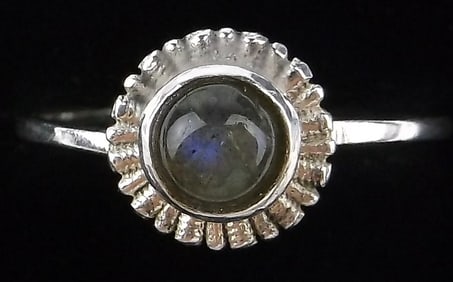New Sterling Silver Labradorite Ring 7