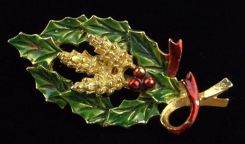 Mint Vintage 1960s Gerrys Christmas Brooch