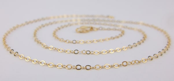 New Vintage 1960s 14kt GF Chain Necklace 18"