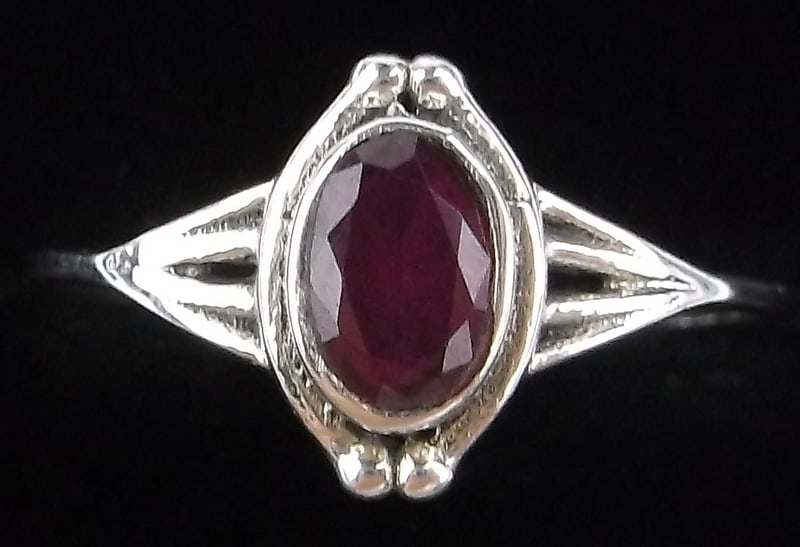 New Sterling Silver Ruby Ring 7 (1 of 2)