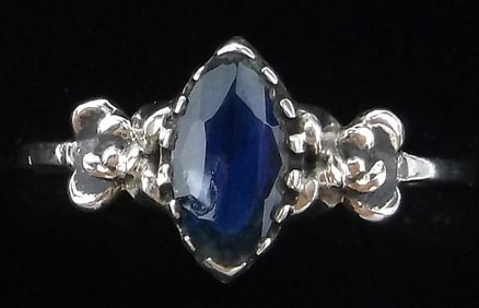 New Sterling Silver Blue Chalcedony Ring 6