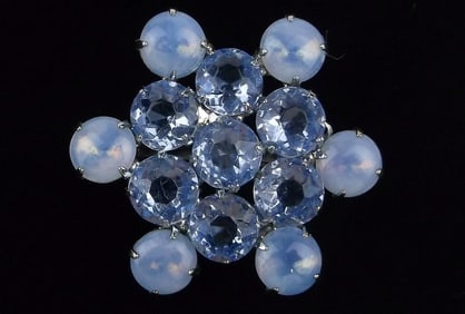 New Vintage 1960s Jelly Belly Rhinestone Brooch