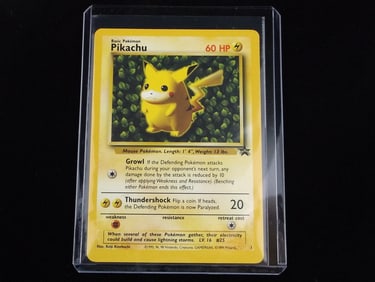 NM Vint 1999 Pokemon Pikachu Black Star Promo Card Rocket WOTC