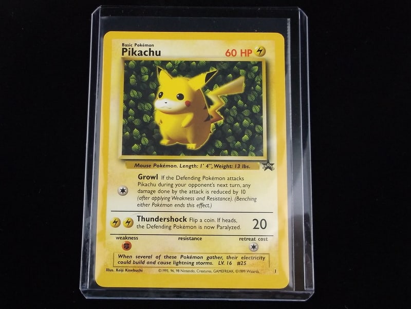 NM Vint 1999 Pokemon Pikachu Black Star Promo Card Rocket WOTC (1 of 2)