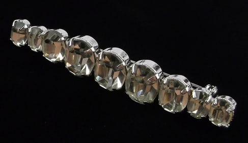 Mint Vintage 1950s Rhinestone Long Brooch