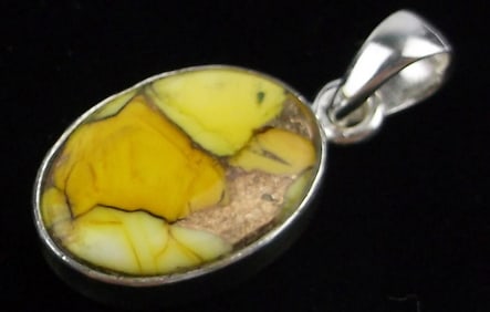 New Thick Sterling Silver Honey Dahlia Pendant