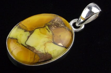 New Thick Sterling Silver Honey Dahlia Pendant