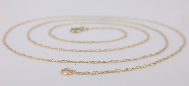 Mint Vintage 1950s 10kt Gold Chain Necklace 19"