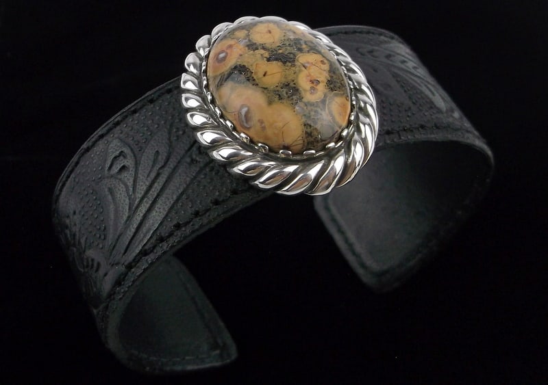 Mint Carolyn Pollack Sterling Silver Jasper Cuff Bracelet 6-8.5": Guaranteed Solid 925 Sterling Silver, in Excellent Condition