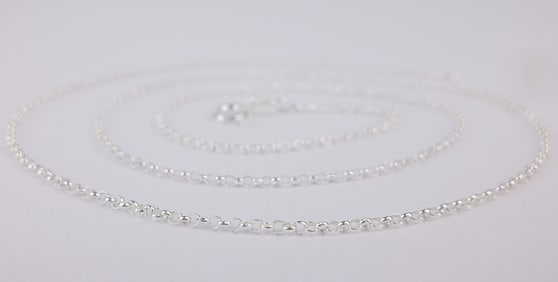 New Vintage Italian Sterling Silver Chain Necklace 20"