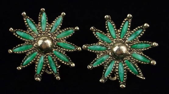 Mint Vintage 1960s Southwestern Style Earrings: Mint Condition, In Like New Condition, Perfect