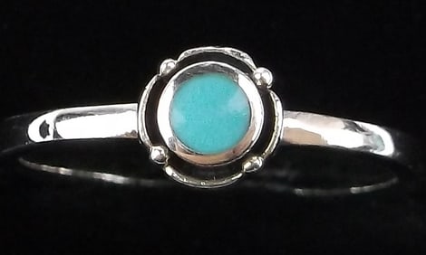 New Sterling Silver Turquoise Ring 6