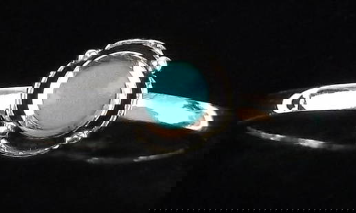 New Sterling Silver Turquoise Ring 6: Solid Sterling Silver Guaranteed, in Brand New Never Worn Condition.