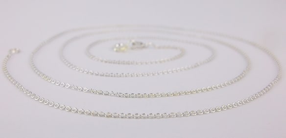 New Vintage Italian Sterling Silver Chain Necklace 24"