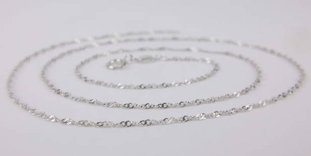 New Vintage Sterling Silver Helix Chain Necklace 18": Solid Sterling Silver Guaranteed, in Brand New Never Worn Condition.