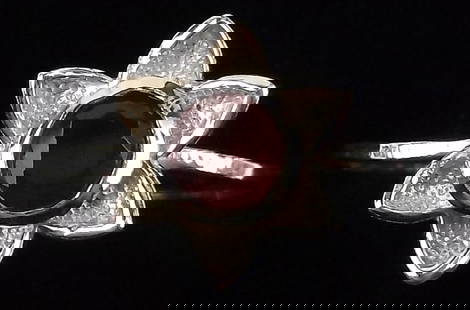 New Sterling Silver Red Chalcedony Flower Ring 8: Solid Sterling Silver Guaranteed, in Brand New Never Worn Condition.