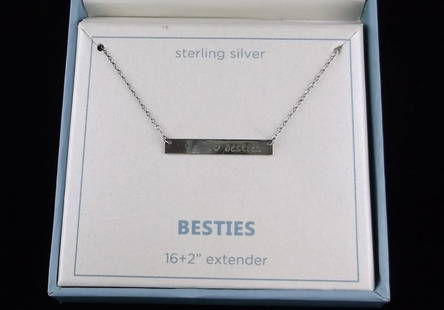 New Boxed Designer Sterling Silver Friend Chain Necklace 18" $60: Solid Sterling Silver Guaranteed, in Brand New Never Worn Condition.