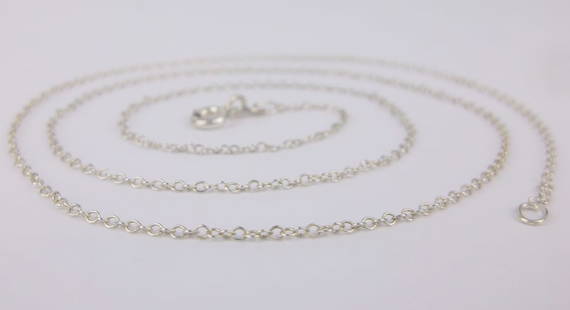 Mint Vintage Sterling Silver Chain Necklace 19": Guaranteed Solid 925 Sterling Silver, in Excellent Condition