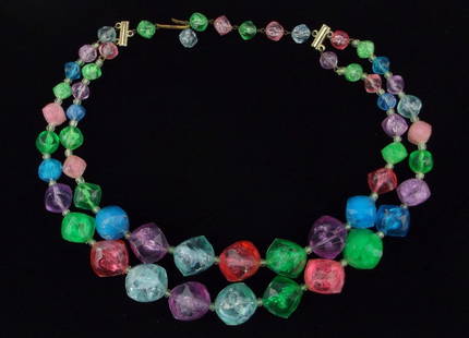 Stunning Antique 1950s W Germany Lucite Necklace 19": excellent condition