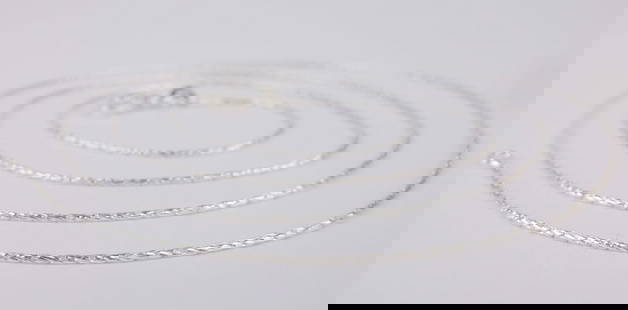 New Italian Sterling Silver Chain Necklace 24": Solid Sterling Silver Guaranteed, in Brand New Never Worn Condition.