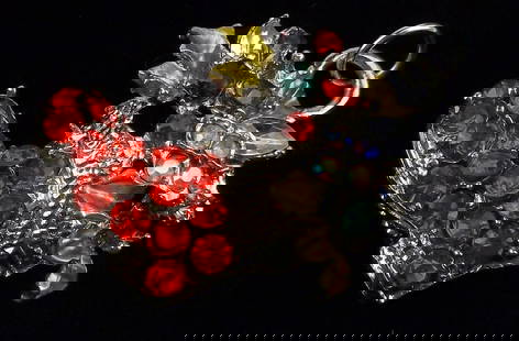 Mint Vint Rhinestone Christmas Stocking Pendant: Mint Condition, In Like New Condition, Perfect