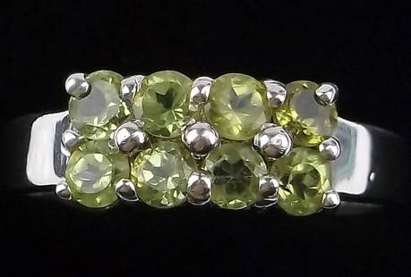 Mint Vintage Sterling Silver Peridot Ring 9: Solid Sterling Silver Guaranteed, in Brand New Never Worn Condition.