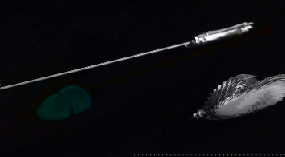 Mint 1960s Navajo Mike Chee Sterling Silver Turquoise Pin: handmade Navajo Sterling Silver in Excellent Condition or better