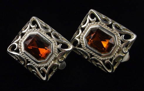 Mint Vintage 1970s Big Rhinestone Earrings: Mint Condition, In Like New Condition, Perfect