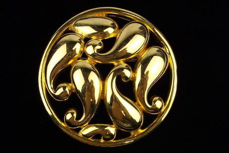 Mint Vintage Golden Paisley Brooch: Mint Condition, In Like New Condition, Perfect