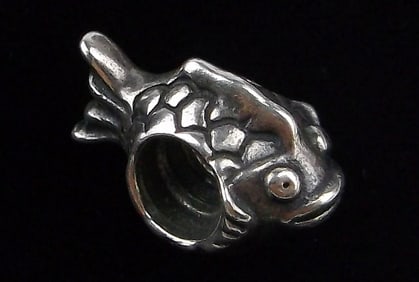 Mint Vintage Pandora Sterling Silver Fish Charm Bead