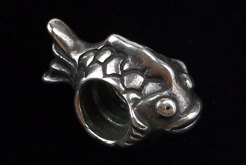 Mint Vintage Pandora Sterling Silver Fish Charm Bead (1 of 2)