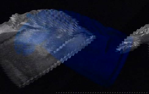 Mint Vintage Carved Lapis Lazuli Horse Thimble: Mint Condition, In Like New Condition, Perfect