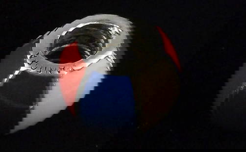 Mint Pandora Sterling Silver Beach Ball Charm Bead Enameled: Guaranteed Solid 925 Sterling Silver, in Excellent Condition