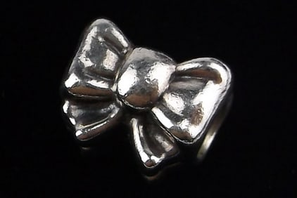 Mint Vintage Pandora Sterling Silver Bow Charm Bead