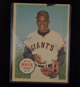 1967 Topps Willie Mays Pin-Ups Baseball Card Poster