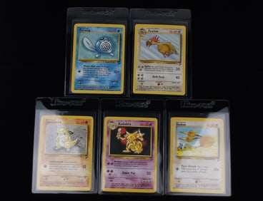 5 2000 Pokemon Base Set 2nd Edition Card Lot WOTC Era