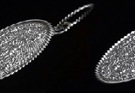 Mint Vintage Taxco Sterling Silver Mayan Calendar Pendant: Guaranteed Solid 925 Sterling Silver, in Excellent Condition