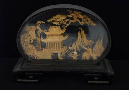 Mint Vintage Japanese Carved Village Display Very Nice: Mint Condition, In Like New Condition, Perfect