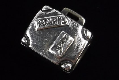 Mint Vint Pandora Sterling Silver Paris Travel Luggage Charm Bead