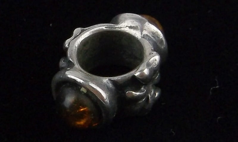 Mint Pandora Sterling Silver Amber Charm Bead (1 of 2)